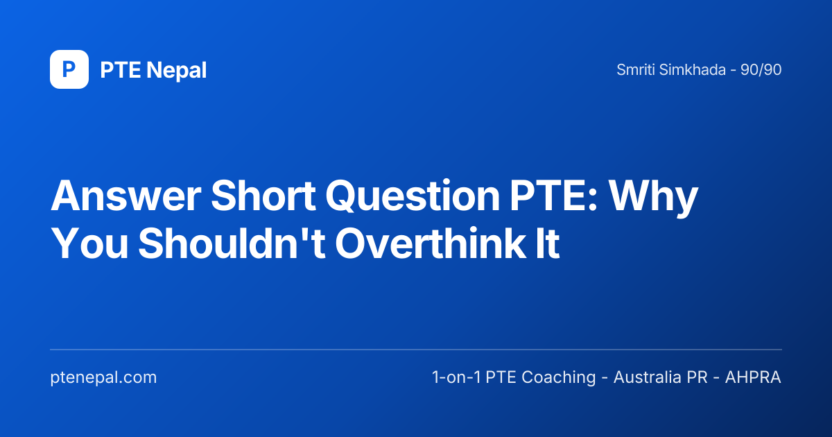 PTE Answer Short Question Tips 2026 | Strategy & Common Answers for ...